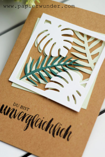 Stampin Up Papierwunder Palmengarten Traumhaft Tropisch Tropenflair Kraft der Natur Poesie der Natur Grußkarte Geschenk Geldgeschenk Inspiration Idee Diy