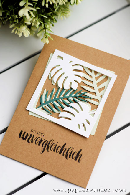Stampin Up Papierwunder Palmengarten Traumhaft Tropisch Tropenflair Kraft der Natur Poesie der Natur Grußkarte Geschenk Geldgeschenk Inspiration Idee Diy