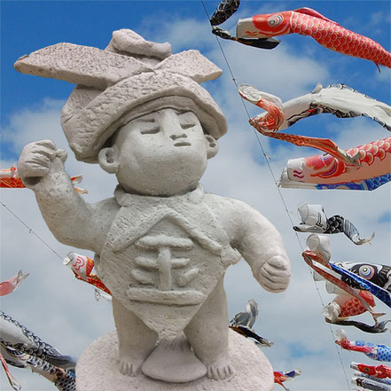 金太郎作陶中