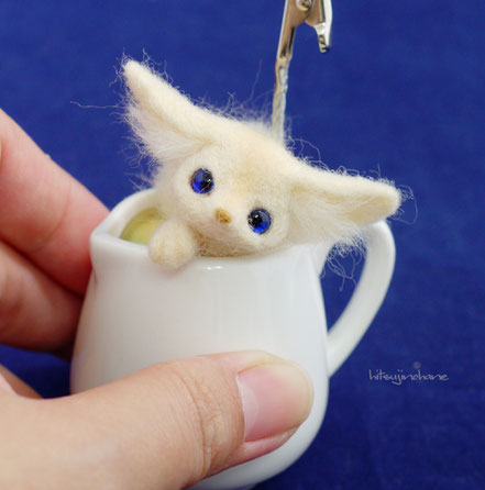 羊毛フェルト 管狐 ひつじのはね needlefelting