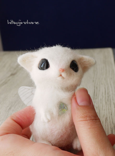 羊毛フェルト カーバンクル モモンガ うめだどうぶつえん