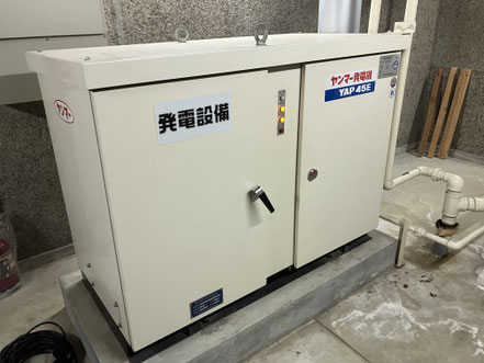 記念公園　福岡県北九州市　非常用発電機の擬似負荷試験　施工事例