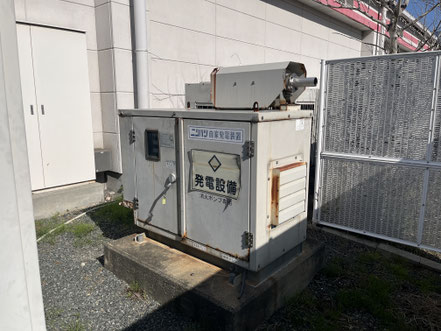 非常用発電機　擬似負荷試験　負荷運転点検　博物館　山口県下関市