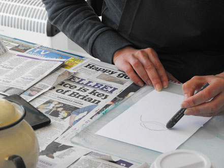 Monoprinting at a printmaking workshop