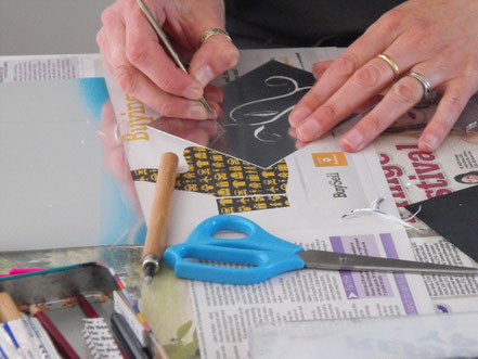 Collograph printmaking workshop