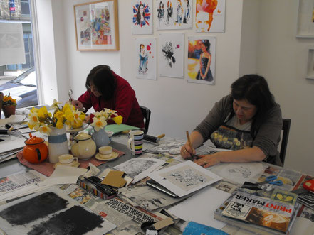Collograph printmaking workshop