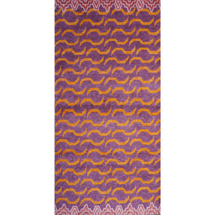 Tibetan Tiger Rug Wool Lilac Orange