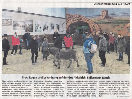 Annette u. andré engelhardt empfangen erste Besucher in 2020 auf der Ballermann Ranch