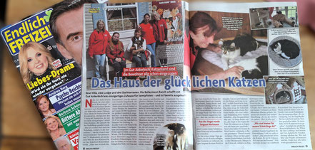 Zeitschrift Endlich Freizeit berichtet über das katzenland von annette u. andre Engelhardt bei der Ballermann Ranch