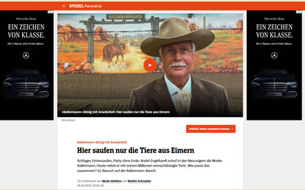 Der Spiegel zu Gast bei Andre Engelhardt auf der Ballermann Ranch in Scholen, Niedersachsen