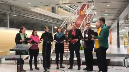 Die Mitglieder v.l.n.r.: Cornelia Stift, Bernadette Schilling, Evelyn Rokyta, Elsa Wöss, Walter Nowotny, Julian Wiederin, Leo Schilling, Dominik Wolf