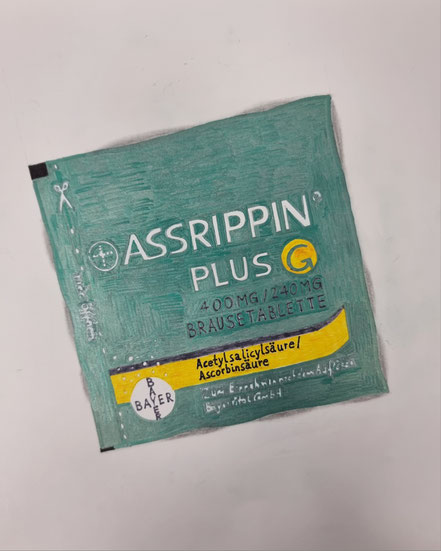 Aspirin, Assripping, Pop Art, Filzstiftzeichnung, Christian Niklis