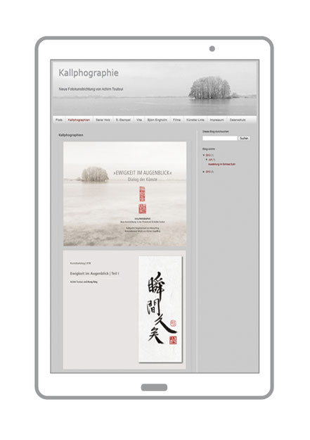 Website, Blog Kallphographie Ewigkeit im Augenblick