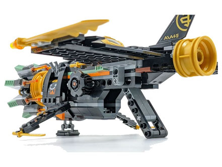 Die Besonderheit im Lego Paket 71736 ist der Felsenbrecher mit den 8 Shooter an der rotierenden Schnauze. 