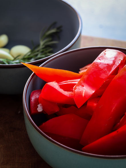 Paprika mit Rosmarin fermentieren - gesund & probiotisch