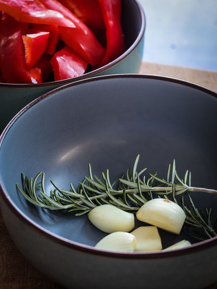 Paprika mit Rosmarin fermentieren - gesund & probiotisch