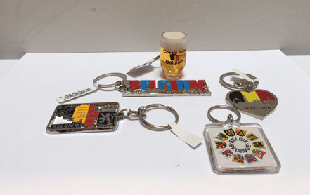 Porte-clefs Porte Clés Belgique chope drapeau