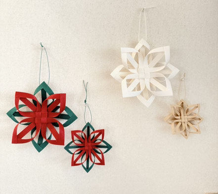 紙バンドのかごバックや小物の販売と、北欧のクリスマスをイメージしたオーナメントのワークショップ/ Craft_Salon_Apricot 手仕事屋杏