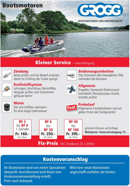 Bootsmotoren Service klein
