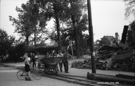 Herbst 1945 Promenade Servatiiplatz - ULB Münster