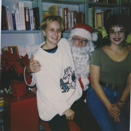 I know that Santa was just a fill-in (with my best friend, 1994 - at the CU Book Store in Boulder, CO!)