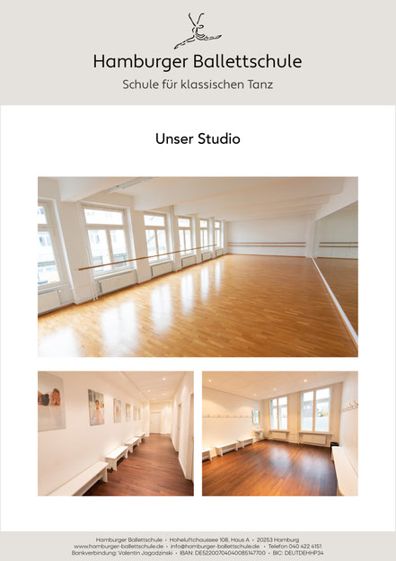  Hamburg hamburger Hoheluft Hoheluftchausee 108 Ballett Ballettkurs Ballettschule Tanzstudio Tanzsaal Vermietung