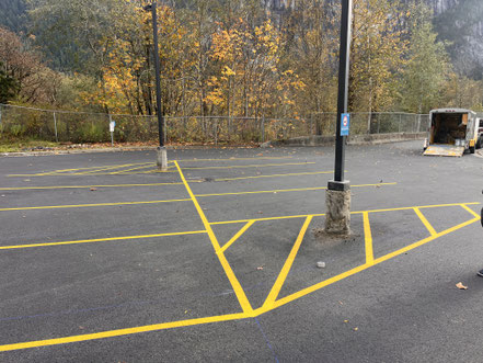 Sea to Sky Line Marking parking places