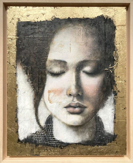 © Conni Altmann, "Ebb and Flow", Mixed Media auf HDF, gerahmt ca. 44 x 54 x 3,5 cm