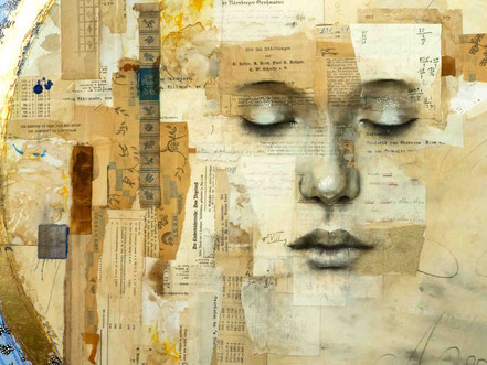 © Conni Altmann, "Li-Lo", Mixed Media auf Sperrholz, ca. 80 x 100 x 2,3 cm 