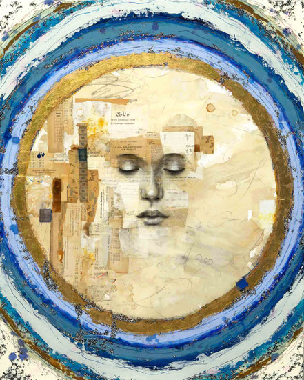 © Conni Altmann, "Li-Lo", Mixed Media auf Sperrholz, ca. 80 x 100 x 2,3 cm 