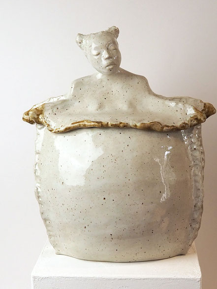 Keramikkunst Keramikfigur Deckelgefäß Vase Kunst von Conni Altmann