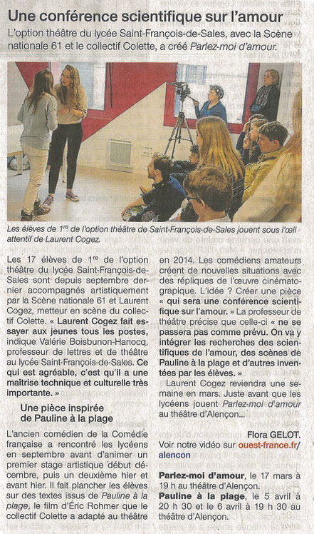 Ouest-France, 2 mars 2017