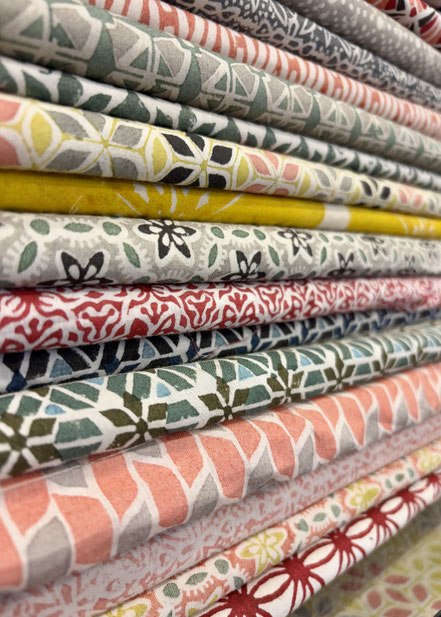 Blockprint fabric shop Arakashan road Paharganj Delhi