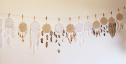 Attrape Reve Dentelle Blanche Capteur De Reve Chambre Bebe Sarayana