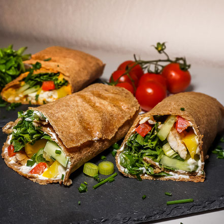 Gesunde Brotzeit: Vollkornwraps