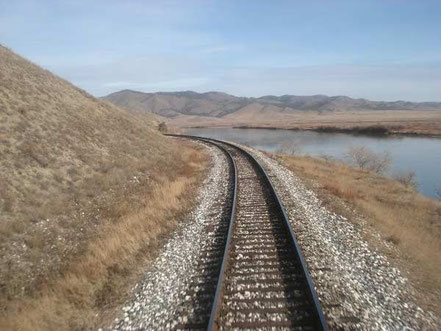 sur les rails - vue du transsibérien - voyage transsibérien