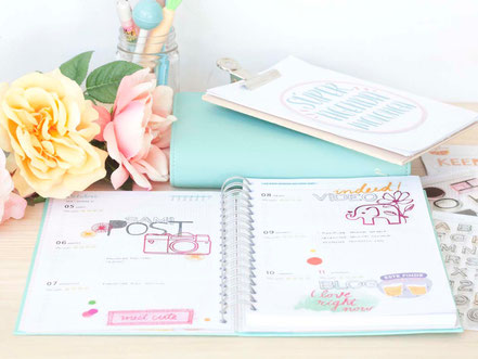 Organiza tu agenda utilizando elementos de scrap by Violeta