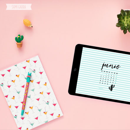 Freebies de calendario: JUNIO by Sami Garra