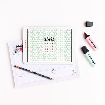 Freebies de calendario: ABRIL by Sami Garra