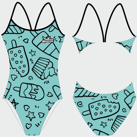 Maillot de bain une pièce bretelles fines Sweets