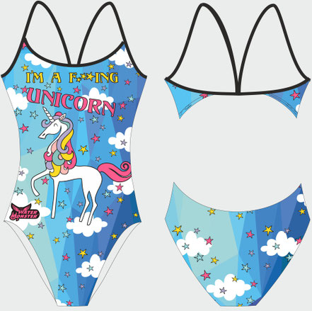 Maillot de bain une pièce bretelles fines Unicorn
