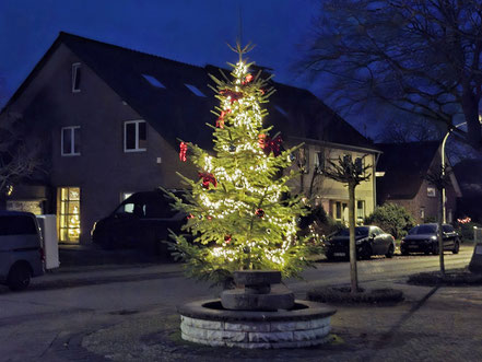 Festlich geschmückter Tannenbaum in Wickrathberg