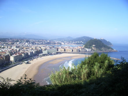 Blick und Küste von San Sebastian