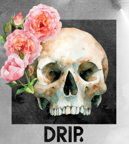 Drip Skateboards Rose Skull Logo VMS Distribution