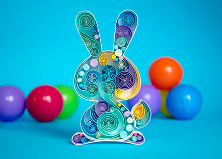 quilling, art, paper art, quilling paper art, animals quilling art, quilling paper rabbit , quilling rabbit, sweet dreams, kids art, quilling kidsroom, paper,  quilling wall art, artwork, квиллинг, Larissa Zasadna, Лариса Засадная, Квиллинг бумага