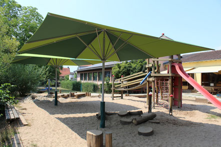✅ Sonnensegel oder Sonnenschirm? Der Beste Sonnenschutz für den Kindergarten bei FINK Sonnenschirme Sonnensegel in Großostheim