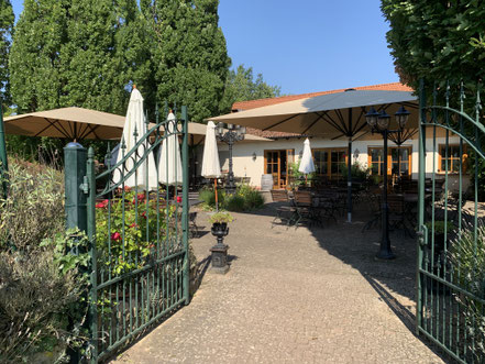 ✅ may Großschirme SCHATTELLO im Weingut Höflich Großostheim Marktschirm Sonnenschirm 5x5 m von FINK 🔆 Sonnenschirme in Großostheim
