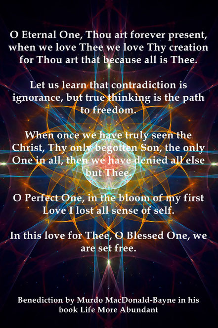 Benediction dated 16 Oct 1951, Pretoria, in the book: Life More Abundant by Murdo MacDonald-Bayne