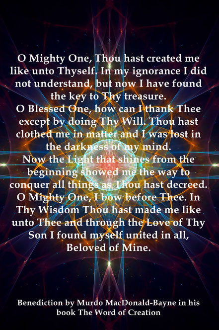 Benediction dated 06 May 1952, Pretoria, in the book: The Word of Creation by Murdo MacDonald-Bayne