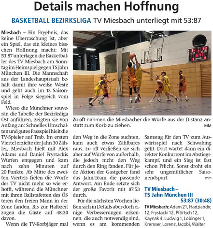 Bericht im Miesbacher Merkur am 12. Februar 2025 - Zum Vergrößern klicken